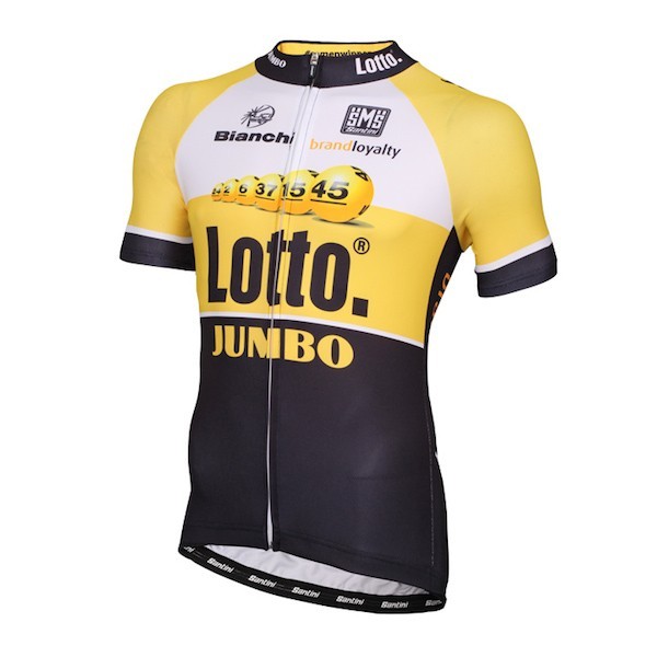 2015 Lotto NL-Jumbo Yellow Cycling Jersey And Bib Shorts Set