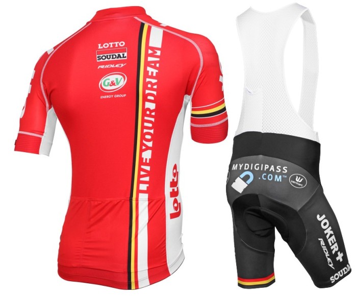 2015 Lotto Soudal Cycling Jersey And Bib Shorts Set