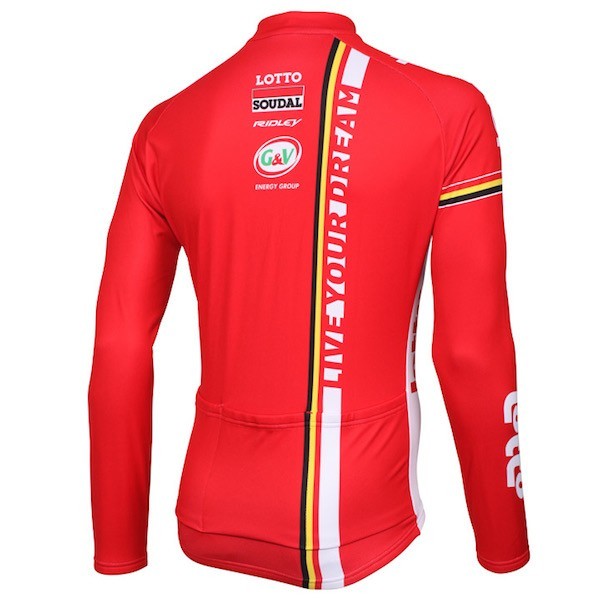 2015 Lotto Soudal Long Sleeve Cycling Jersey And Bib Pants