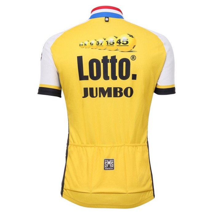 2016 Lotto-Jumbo Yellow Cycling Jersey And Bib Shorts Set