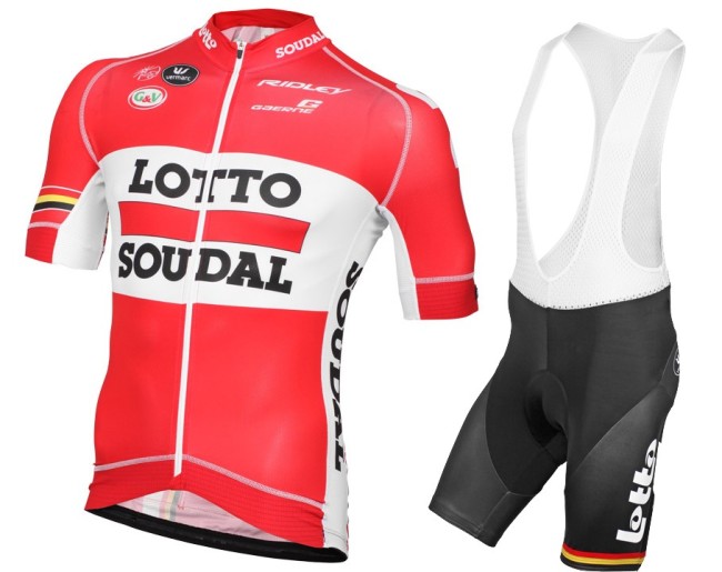 2015 Lotto Soudal Cycling Jersey And Bib Shorts Set