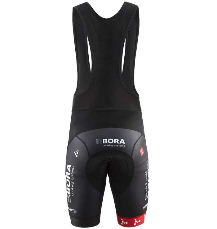 2016 Team Bora Argon 18 Black Cycling Bib Shorts