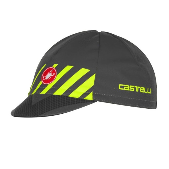 2017 Cаstelli Velocissimo Grey/Yellow Cycling Cap