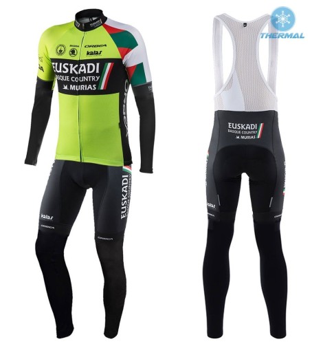 2017 Euskadi Kalas Thermal Cycling Jersey And Bib Pants Set