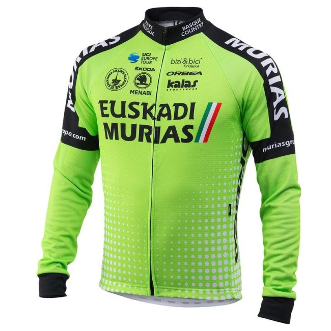 2018 Euskadi Murias Team Green Long Sleeve Cycling Jersey