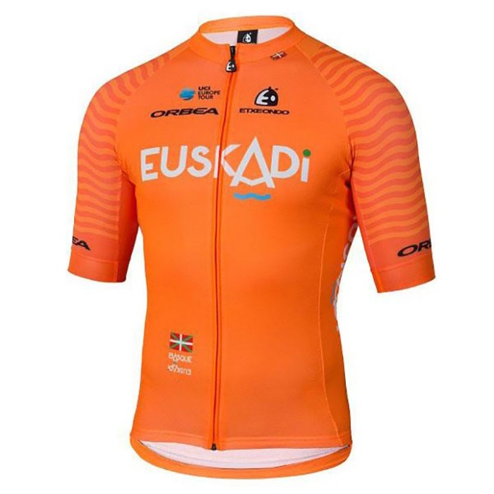 2018 Euskadi Orange Cycling Jersey And Bib Shorts Set