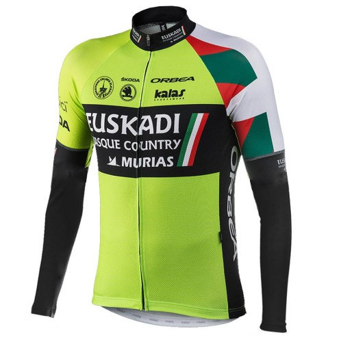 2017 Euskadi Kalas Long Sleeve Cycling Jersey And Bib Pants Set