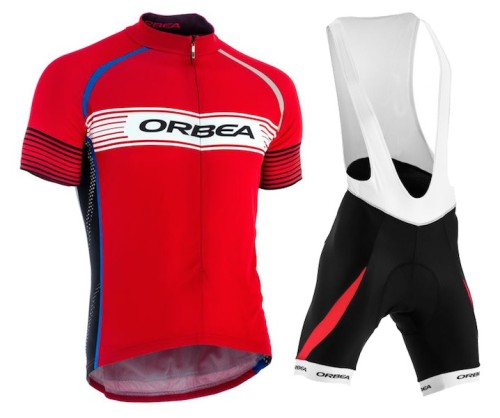 2015 Orbea Red Stripe Cycling Jersey And Bib Shorts Set