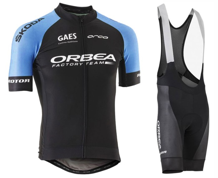 2018 Orbea Factroy Team Blue Cycling Jersey And Bib Shorts Set