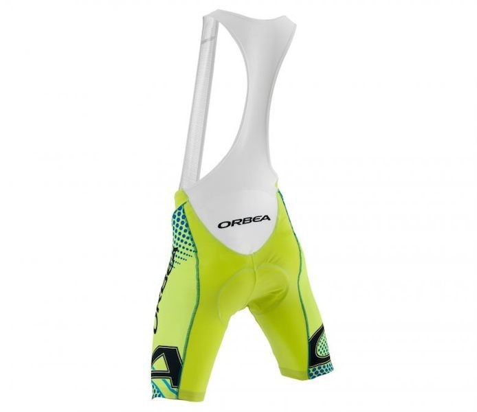 2015 Orbea fluo Yellow With Blue Dot Cycling Jersey And Bib Shorts Set