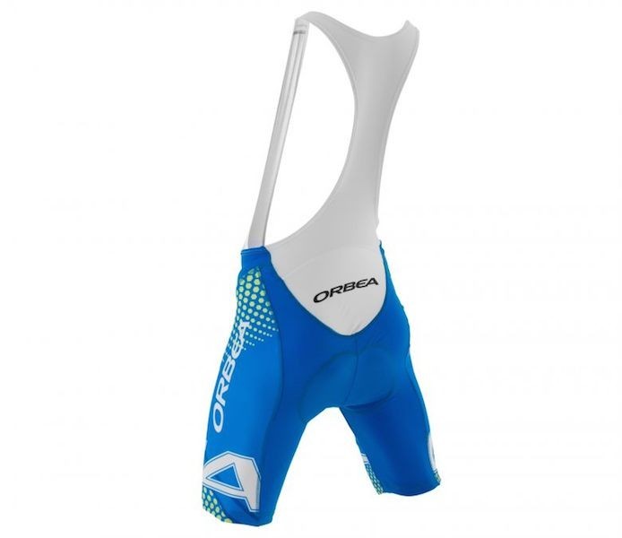 2015 Orbea Blue With Green Dot Cycling Jersey And Bib Shorts Set