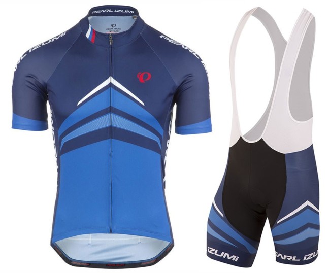 2017 Pearl Izumi Elite Pursuit Blue Cycling Jersey And Bib Shorts Set