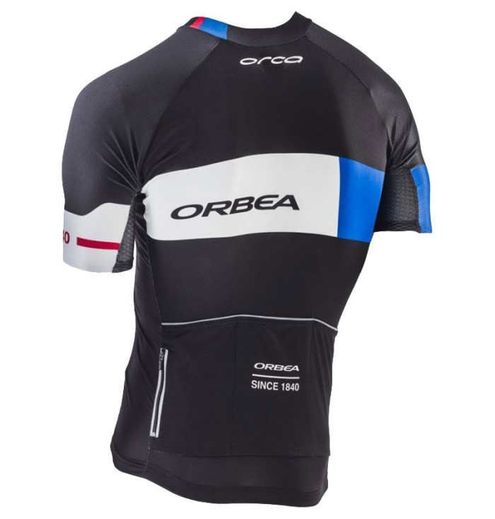 2016 Orbea Team Pro Black-Blue Cycling Jersey And Bib Shorts Set