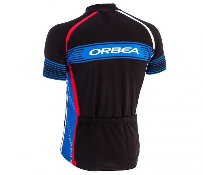 2015 Orbea Black-Blue Stripe Cycling Jersey And Bib Shorts Set