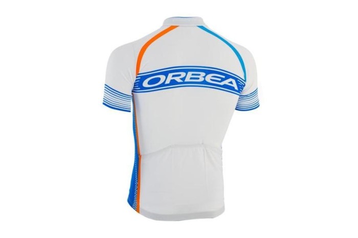 2015 Orbea White-Blue Stripe Cycling Jersey And Bib Shorts Set