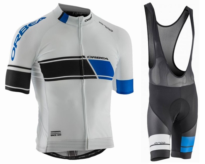 2017 Orbea Team White Cycling Jersey And Bib Shorts Set