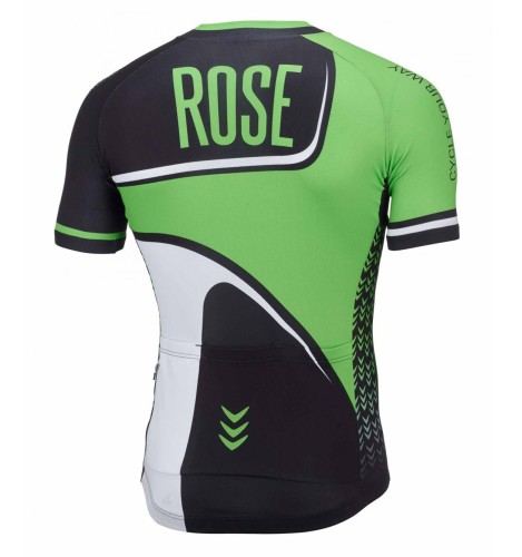 2016 Rose Retro Black-Green Cycling Jersey