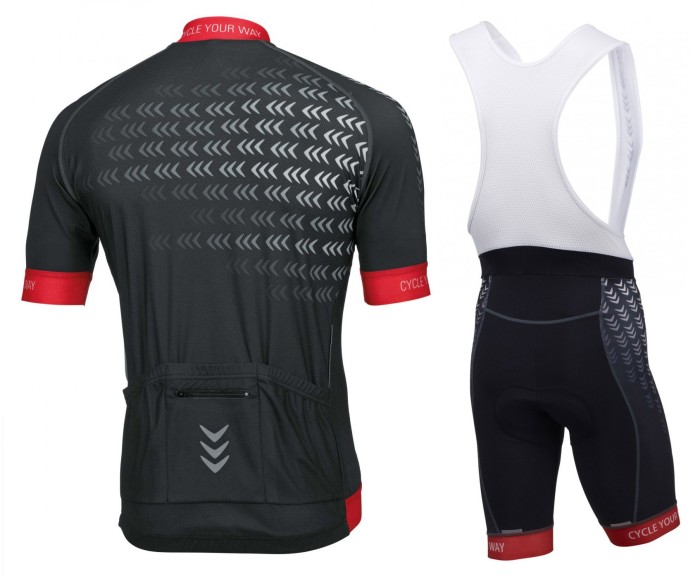 2016 Rose Race Pro Arrows Black Jersey And Bib Shorts Set