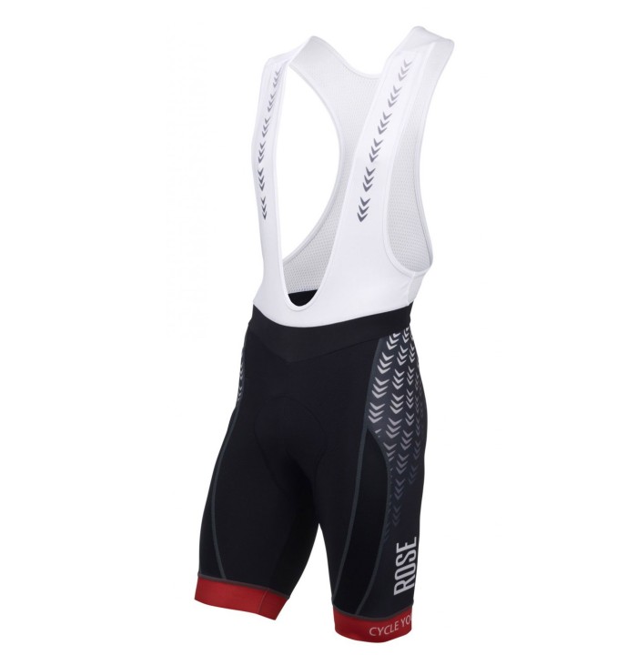 2016 Rose Race Pro Arrows Black Cycling Bib Shorts