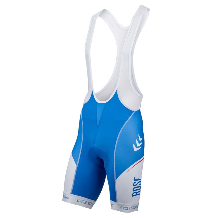 2016 Rose Retro Blue-White Jersey And Bib Shorts Set