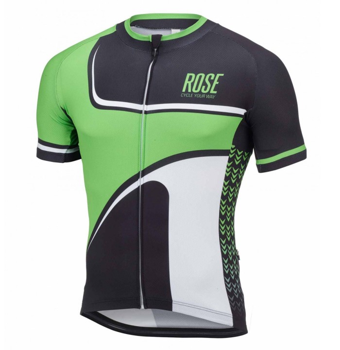 2016 Rose Retro Black-Green Cycling Jersey