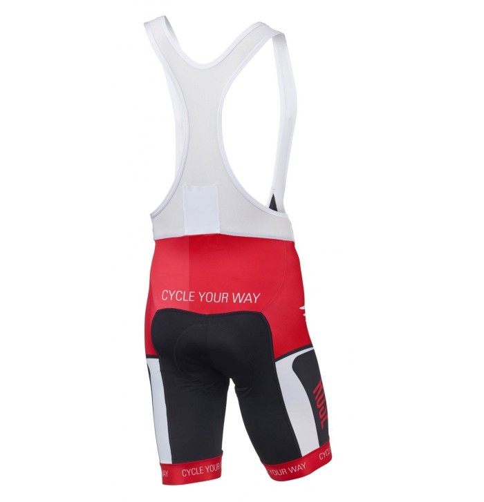 2016 Rose Retro Black-Red Cycling Bib Shorts