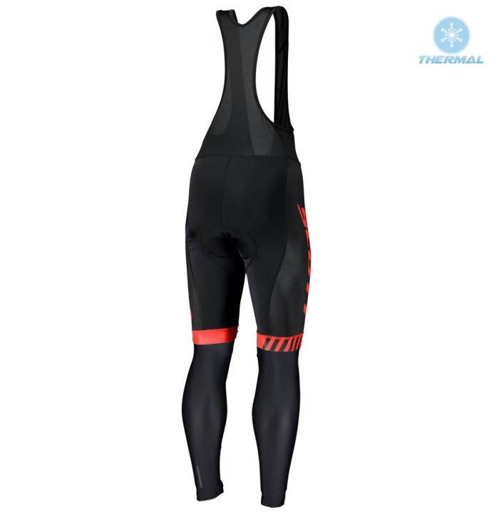 2019 Scott-RC-Team Black-Red Thermal Cycling Jersey And Bib Pants Set