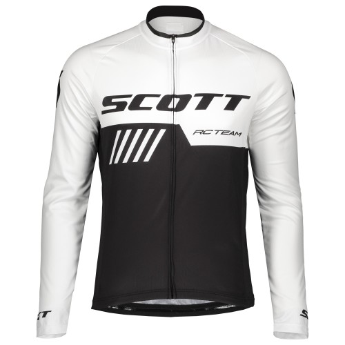 2019 Scott-RC-Team Black-White Long Sleeve Cycling Jersey