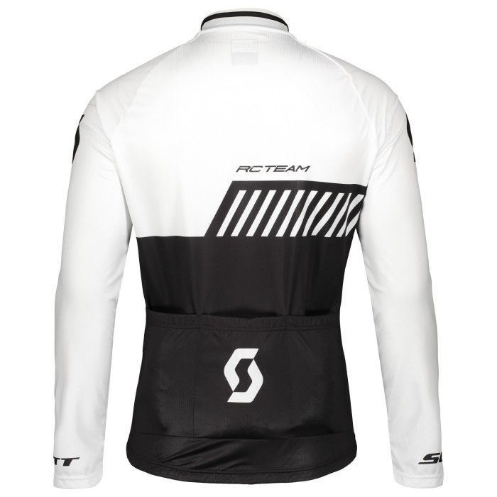 2019 Scott-RC-Team Black-White Long Sleeve Cycling Jersey