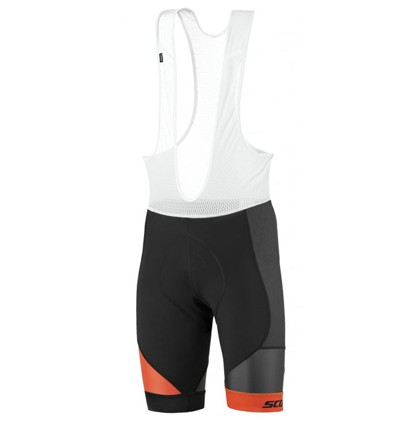 orange cycling bib shorts