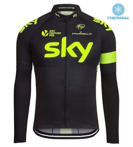 2016 Skу Team Fluo Edition Thermal Cycling Long Sleeve Jersey