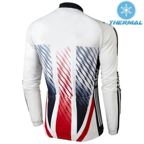 2015 Team Skу British UK Flag Thermal Cycling Long Sleeve Jersey