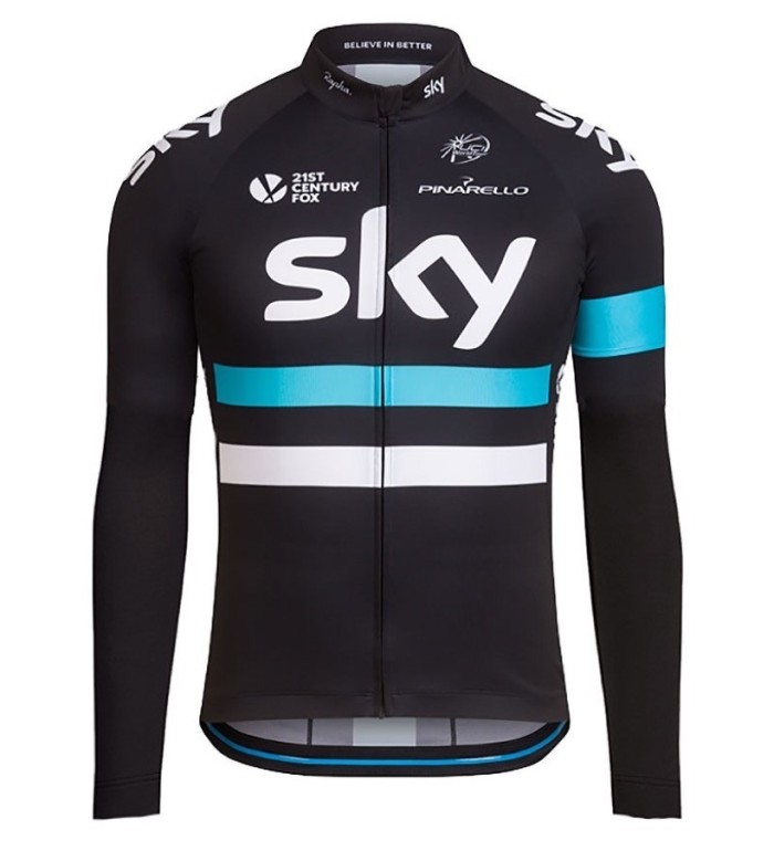 2016 Team Skу Pro Black Cycling Long Sleeve Jersey