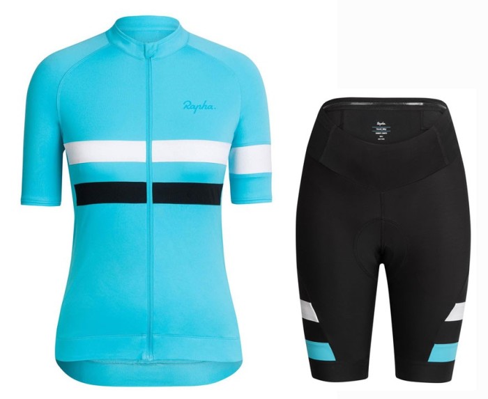 2016 Team Sky Blue Women Cycling Jersey And Regular Shorts Set