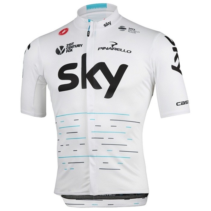 2017 Team Skу Tour de France White Cycling Jersey