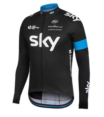 2015 Skу Pro Team Black Long Sleeve Cycling Jersey And Bib Pants