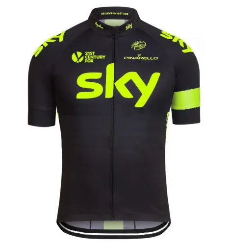 2016 Skу Team Fluo Edition Cycling Jersey And Bib Shorts Set