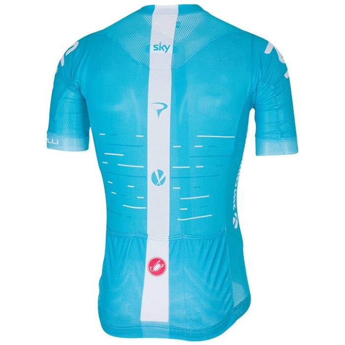 2017 Team Skу Blue Cycling Jersey And Bib Shorts Set