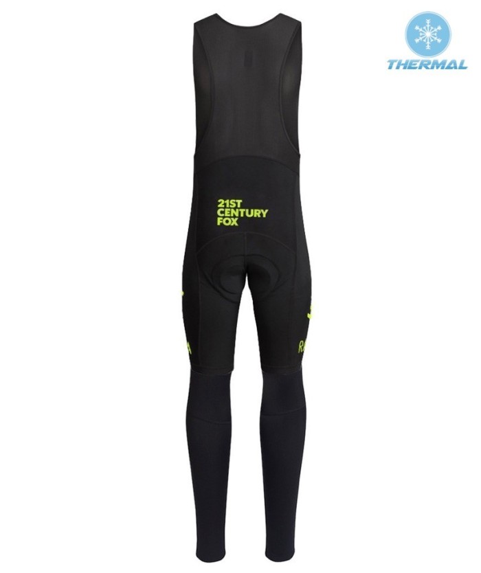 2016 Skу Team Fluo Edition Thermal Long Sleeve Cycling Jersey And Bib Pants Set