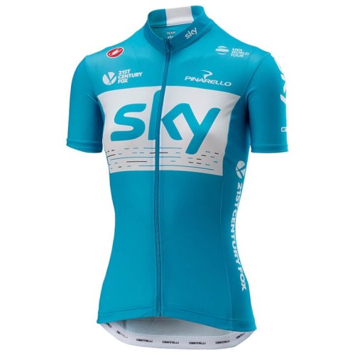 2018 Team Skу Women’s Blue Cycling Jersey And Shorts Set