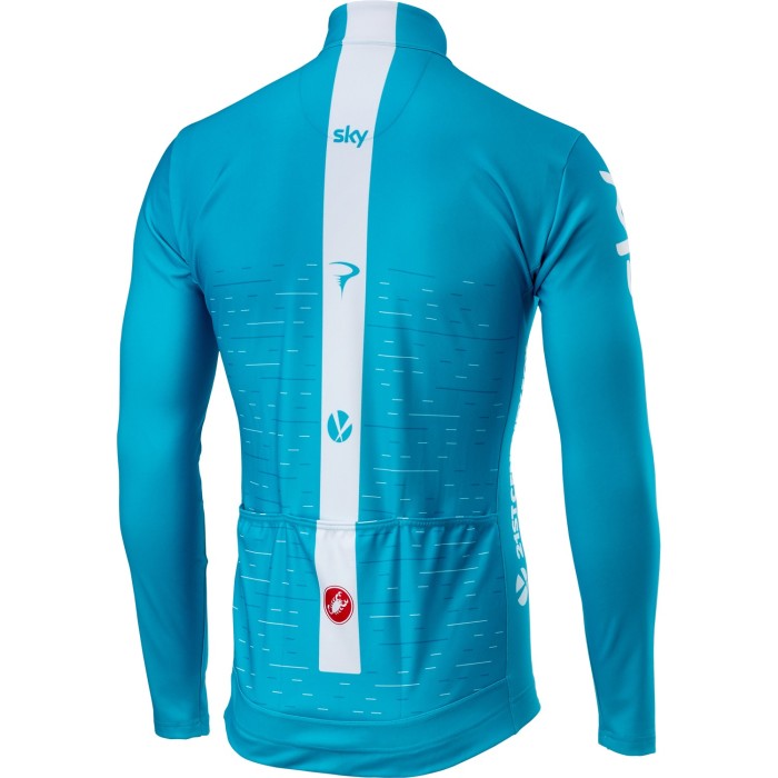 2018 SKY Team Blue Long Sleeve Cycling Jersey