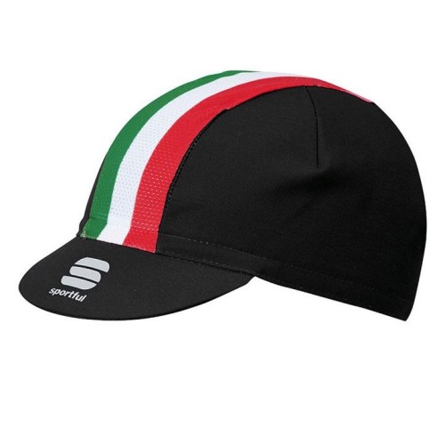 2017 Spоrtful Italian Flag Black Cycling Cap