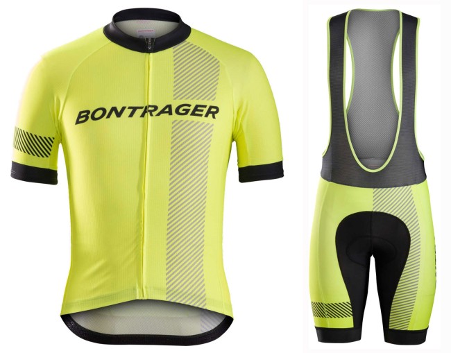 2016 Bontrager Specter Yellow Cycling Jersey And Bib Shorts Set