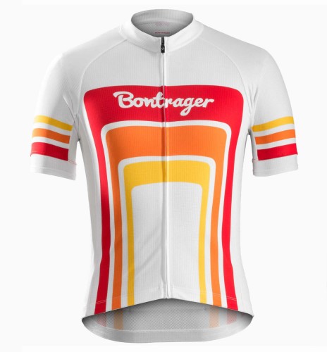 2016 Bontrager Santa Cruz 1980 White And Red Cycling Jersey And Bib Shorts Set