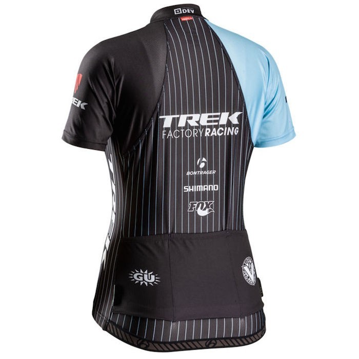 2016 Trek Factory Racing Blue Women Cycling Jersey And Regular Shorts Set