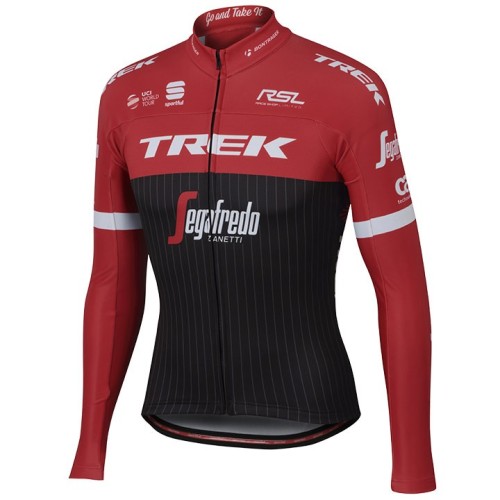 2017 Trek Pro Race Red Long Sleeve Cycling Jersey