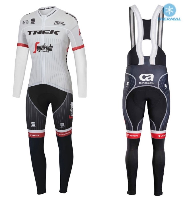 2017 Trek Segafredo Tour de France Thermal Cycling Jersey And Bib Pants Set