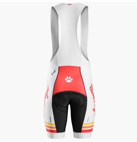 2016 Bontrager Santa Cruz 1980 White And Red Cycling Bib Shorts