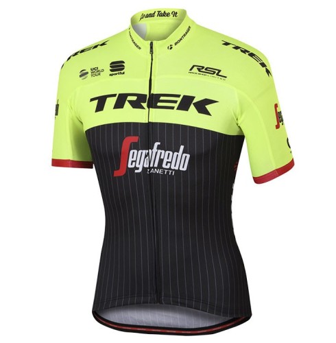 2017 Trek Pro Race Yellow Cycling Jersey And Bib Shorts Set