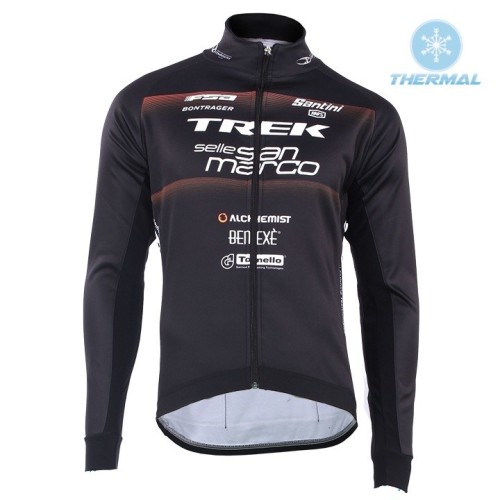 2018 Trek Selle San Marco Black Thermal Long Sleeve Cycling Jersey